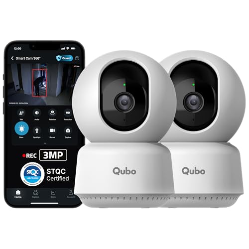 Qubo Smart 360 3MP [2K] Wi-Fi Security Camera [2026 Edition] by Hero ...