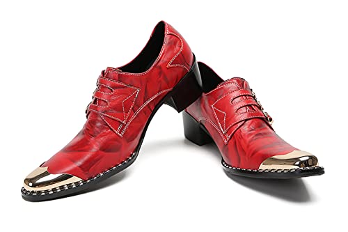 Santimon Mens Loafers Slip On Dress Party Casual Leather Metal Square Toe Heel Cowboy Shoes Fashion Buttons Handmade Western Shoes for Men4