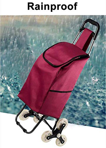 Einkaufstrolley, faltbarer Einkaufswagen auf Rädern, großer und leichter Einkaufstrolley mit abnehmbarer Tasche… – Bild 5