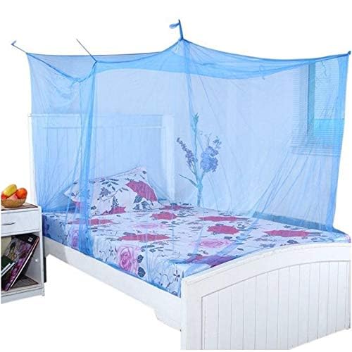 Image of Mosquito Net Blue Color Mosquito Net for Single Bed | Double Bed, 4x6 Insect Protection Net