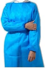 Avental Descartável TNT Azul c/ Manga Longa 10 Unidades Avental Descartável