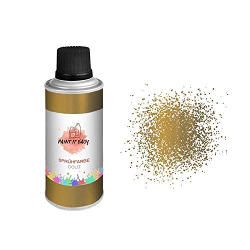 PAINT IT EASY Sprühfarbe, Sprühbastellack, Farbspray, 150ml, Gold Cover