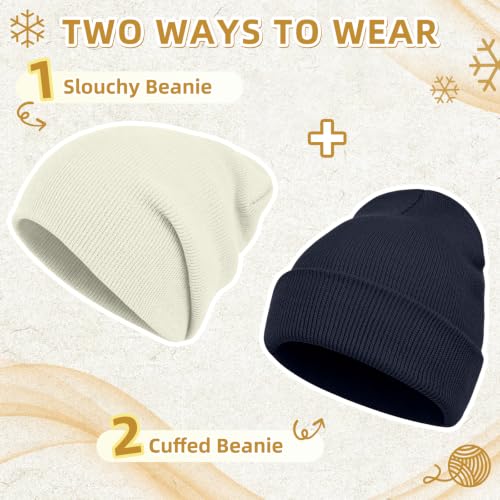 Image of ZOORON Beanie for Men Women Slouchy Winter Beanie Hats Cuffed Skull Caps