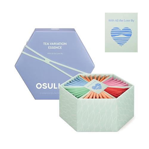 Image of OSULLOC TEA VARIATION ESSENCE (42 Count, 6 Types x 7 ea), Mothers Day Gifts, Special Thank You Card attached