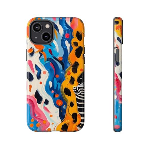 Coque iPhone 14 Plus zèbre multicolore l'accessoire mode de votre quotidien