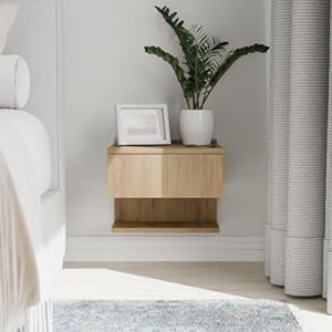 ComfortCove Nachttisch Sonoma Hängend mit Schublade