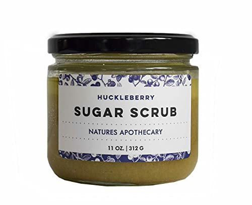 Huckleberry Organic Sugar Scrub for Glowing, Smooth, and Healthy Skin, Hypoallergenic, All-Natural, Plant-Derived, Made in USA by DAYSPA Body Basics