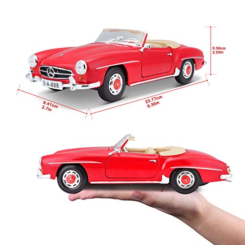 Maisto 118 1955 Mercedes-Benz 190SL Diecast Vehicle miniatura 6