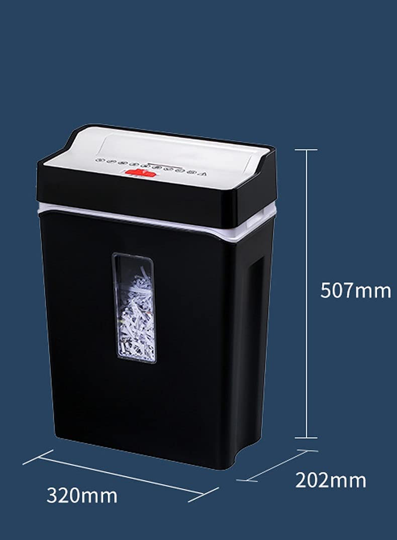 15L Papel microcortado de Alta Seguridad y Tarjeta de crédito, Disco Compacto, trituradora eléctrica para Oficina en casa, Negro