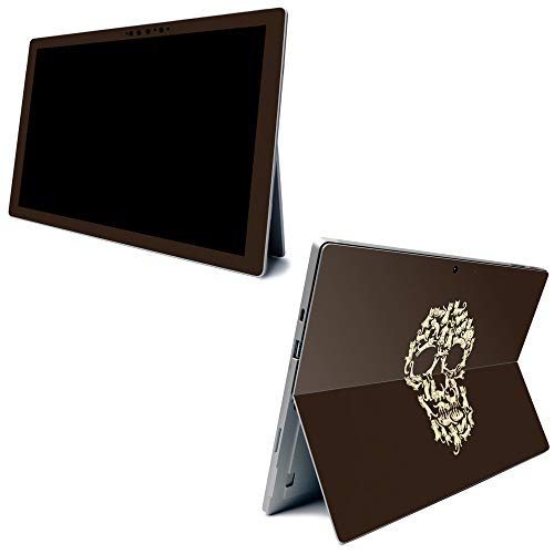 Image of MightySkins Carbon Fiber Skin for Microsoft Surface Pro 7 - Cat Skull | Textured Carbon Fiber Finish | Easy to Apply, Remove, and Change Styles | Made in The USA