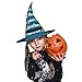 leyhjai Refresco Red Coke Led Brillante Navidad Halloween Sombrero de Bruja para...