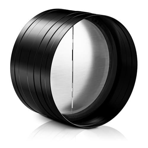 HG Power DN 150 mm Valvola di Ritorno Aria in Acciaio Zincato con Guarnizione Interna per Condotte Aria, valvola di Ritegno per Ventilazione del Bagno, Cappa Aspirante, Tubo di Ventilazione