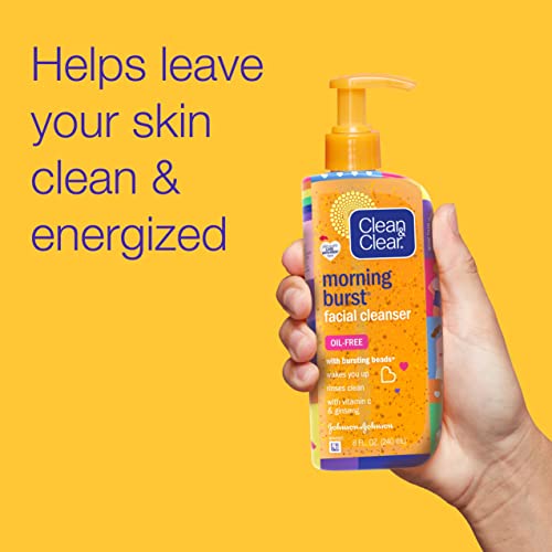 Kenvue Clean & Clear Morning Burst Oil-Free Facial Cleanser, Brightening Vitamin C & Ginseng, Daily Face Wash, Hypoallergenic, Special Care with Pride Packaging, Value Two Pack, 8 Fl. Oz