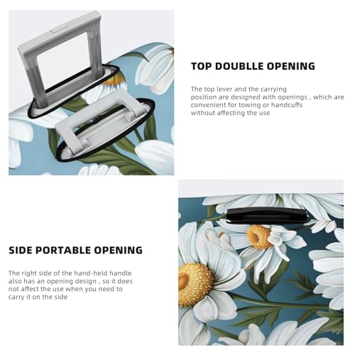 Daisy Flower Travel Luggage Cover Elastic Suitcase Covers Washable Anti Scratch Luggage Dust Covers Protector, Fits 29-32 inch Luggage, XL4