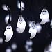 LEVIITEC Solar Halloween Decorations String Lights, 30 LED Waterproof Cute Ghost LED Holiday Lights for Outdoor Decor, 8 Modes Steady/ Flickering Lights [Light Sensor] 19.7ft Cool White