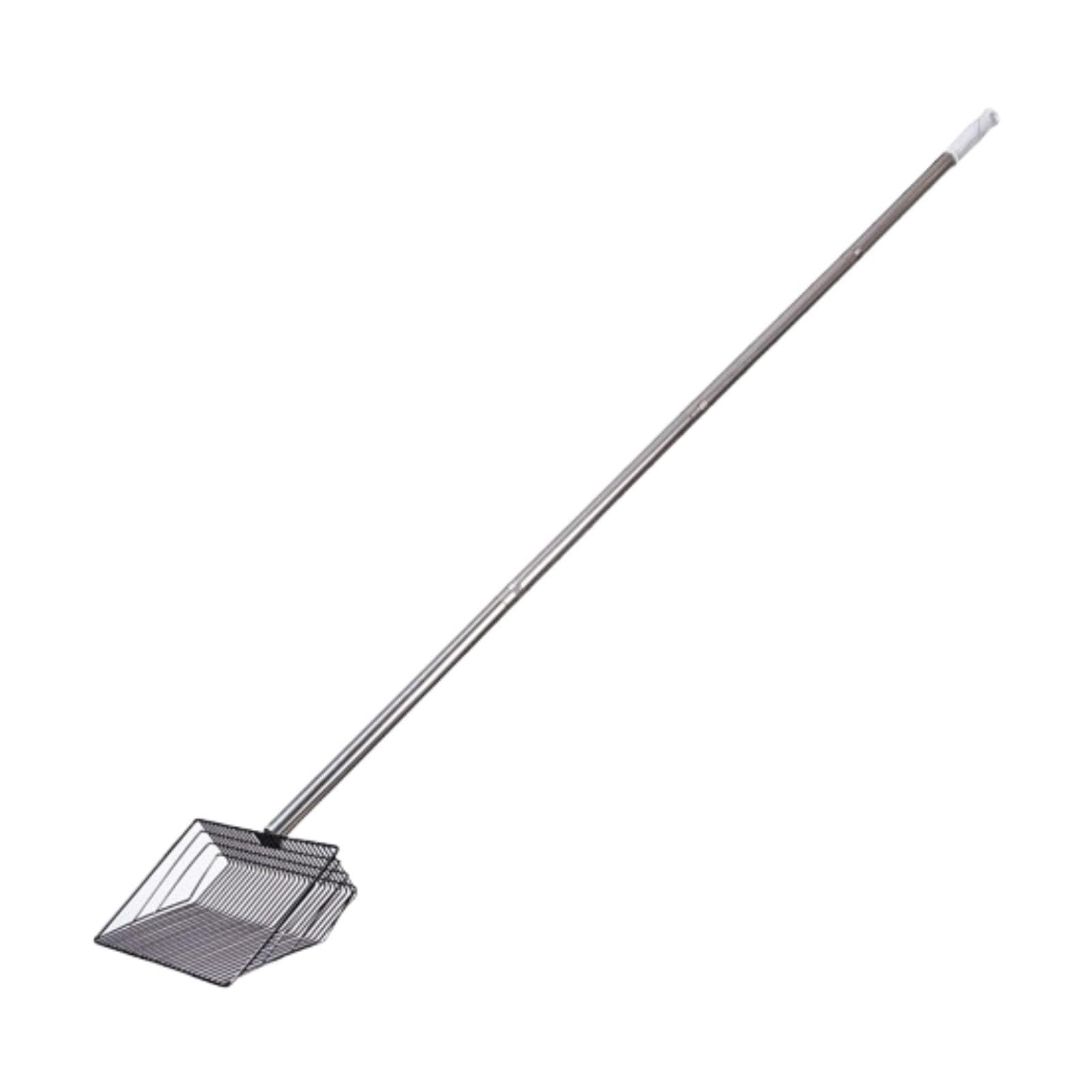Paleta para Arena de Gato de Metal Separador de Residuos Accesorio para Gallineros Mango Ajustable Ergonómico Fácil de Colgar Adecuada para Mascotas G, 139 Cm
