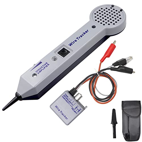 Tone Generator Kit, Wire Tracer Circuit Tester, Tone Tracing Probe Kit, 200EP High Accuracy Cable Tester, Line Finder Toner Inductive Amplifier Variable Tone Generator for Network Cable Collation