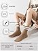 YUWELL Womens Striped Crew Socks, Cotton Cozy Casual Socks for Women 4 Pairs, Size 5-10, Maillard