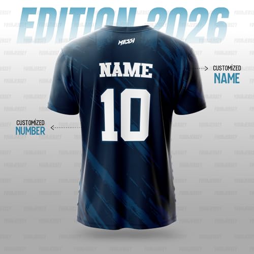 Image of YOURJERSEY Football World Cup 2026 Football Jersey All Team Jersey Custom Name & Number Print | Fan Personalised T-Shirt Sizes for Kids 2Y to Adults 4XL