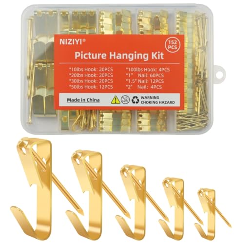 152Pcs Picture Hanging Kit, Picture Hangers 10lb, 20lb,...