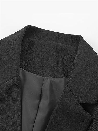 Women Solid Blazer Long Sleeve Double-Breasted Classic Casual Office Blazers Top3