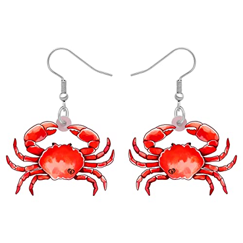 Acrylic Cute Ocean Animals Crab Turtle Octopus Jellyfish Dangle Drop Earrings for Women Sea Life Jewelry Gifts for Beach Party Charms