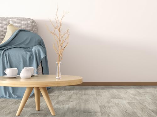 Primaflor PVC TURIN 2,00m x 1,00m Eiche Grau 619M – Meterware mit Holzoptik | phthalatfrei & recyclebar | für Wohnräume, Feuchträume & Messe | Vinyl Boden trittschalldämmend & antistatisch