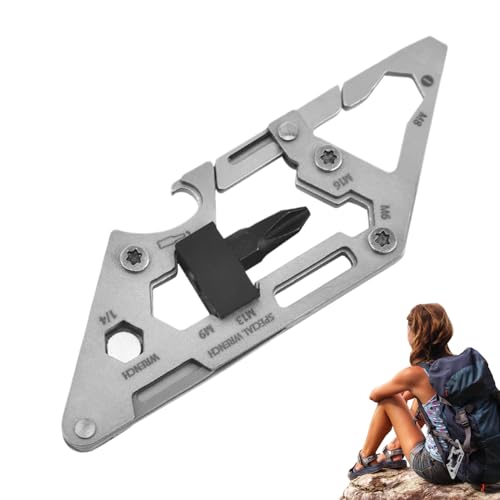 Mosquetón con función de herramienta: prácticos clips de acero inoxidable herramienta gadget | mosquetón de cierre rápido – para uso en supervivencia, camping, escalada, desplazamientos diarios