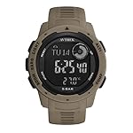 AVTREK Reloj digital impermeable, reloj deportivo ...: Características básicas: Este reloj táctico ofrece una variedad de funciones esenciales, incluyendo altímetro, barómetro, brújula, pantalla de temperatura, podómetro, hora mundial, horario de verano, formato de 12/24H, cronómetro, alarma, temporizado...