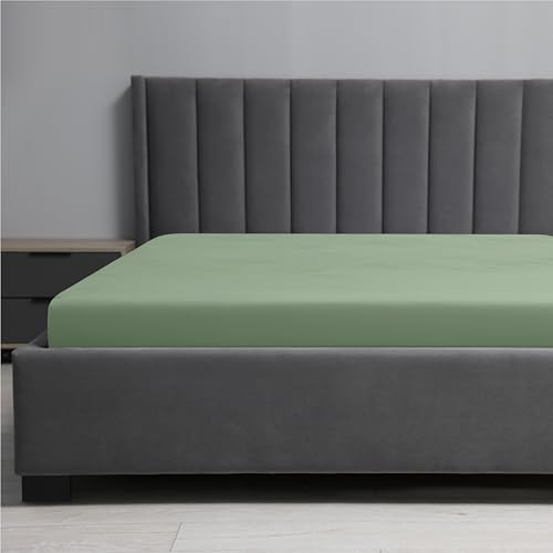 Ruggeri - Lenzuolo sotto con Angoli 170 x 200 | 100% Morbida Microfibra di Alta Qualità - Collezione Ruggeri Everyday (Verde)