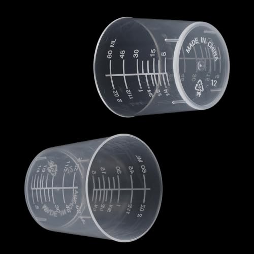 Set de 100 vasos medidores transparentes de 60 ml miniatura 3