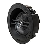 OSD Audio 8" Angled in-Ceiling Speaker – Trimless Design with Pivoting Tweeter for 3D Audio & Immersive Home Theater Surround Sound, Single BK-R83A