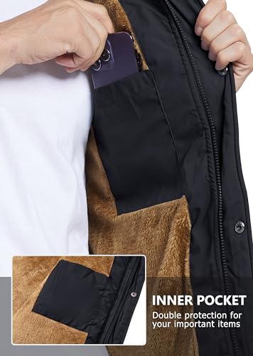 Magcomsen Men'S Outerwear Vests Casual Fleece Lined Vest Puffer Vests Hunting Vest Fleece Vest Padded Vest Cotton Jacket Coat Vest Fur Vest thumb #4