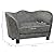 Keyur Pet Sofa, Dog Sofa Couch Dog Settee Dog Cat Bed Lounger Dog Sofa Grey 66x43x40 cm Plush