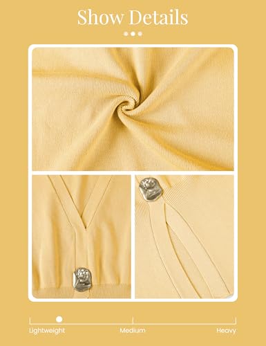 Image of AMEBELLE Womens Vest Tops V Neck Sleeveless Sweater Casual Work Tops | Womens Business Casual Tops Sweater Vest Pullover for Work Office V Neck Knit Blouses with Gold Metal Button Accent