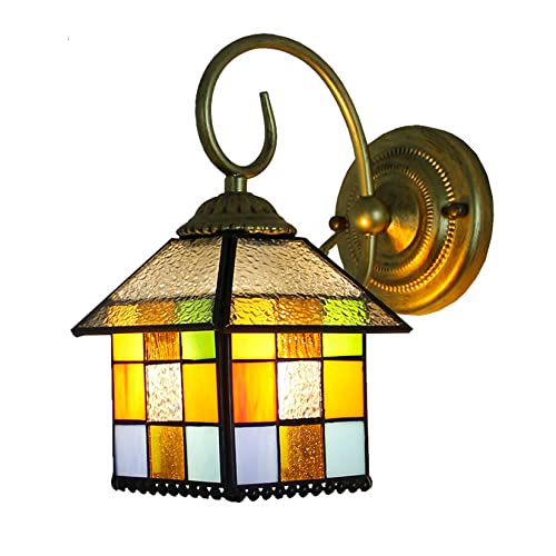 Applique murale de style vintage en verre teinté luminaire chambre chalet E27