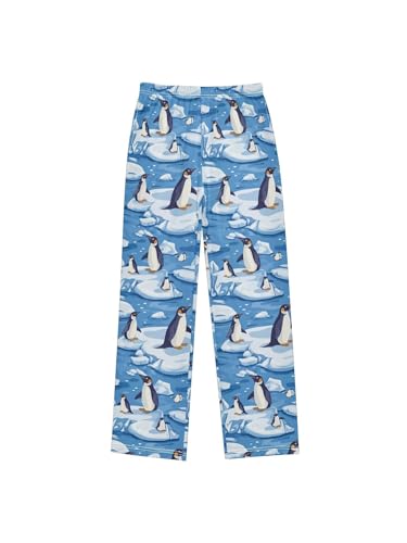 Penguins on The Glacier Boys Pants for Kids Jogger Pants with Pockets S