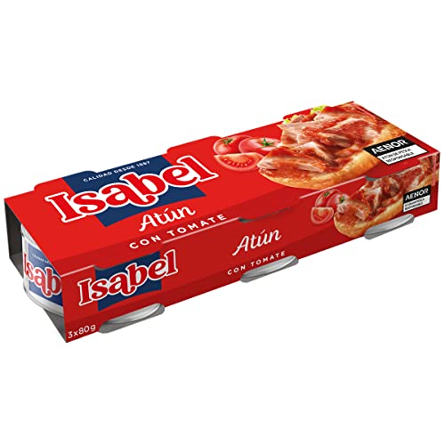 ISABEL atún con tomate pack 3 latas 52 gr