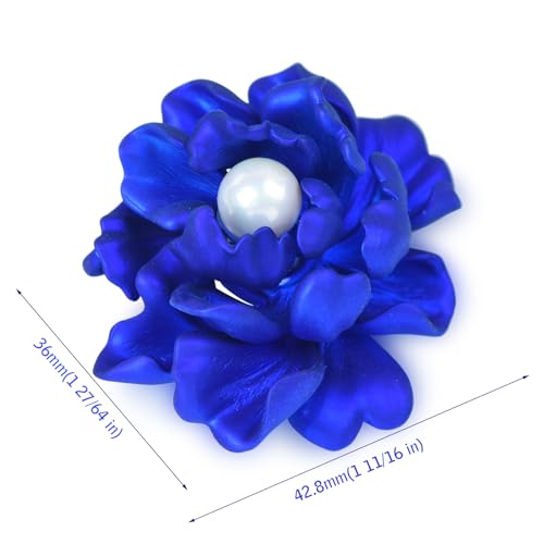 Image of Elegant Crystal Blooming Rose Flower Brooch Lapel Pin Breastpin for Women Birdal Cardigan Hat Scarf Suit Sweater Floral Pins