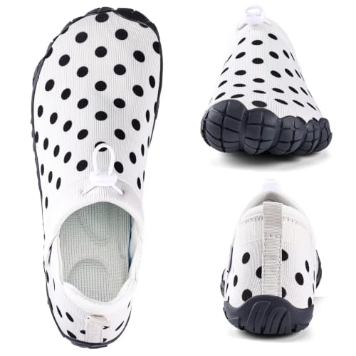 Image of WateLves Water Shoes Womens Mens - Comfortable Lightweight Striped Pattern Barefoot Shoes for Beach Swim Pool Yoga Boating Water Aerobics