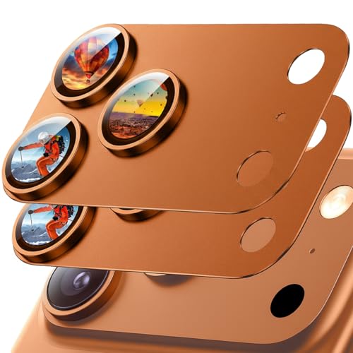 Jurqqer ��for iphone 17 Pro Max �J�����ی� �u2���Z�b�g�v�S�ʕی� 9H�T�t�@�C�A�K���X���q��p�A���~������ �h�w�� �����ߗ��h�� �ϏՌ� �I�o�I�[�o�[�h�~ - for iPhone 17 Pro Max ��p �I�����W�F