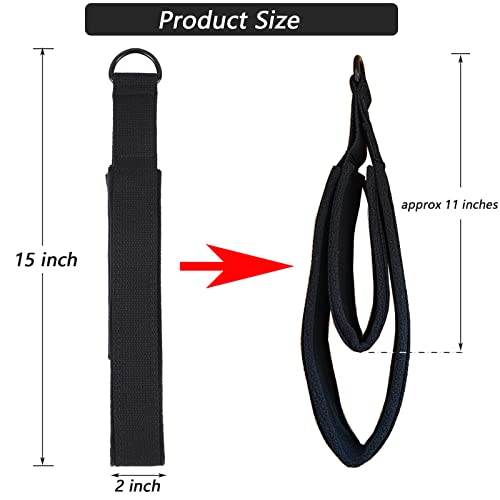 2Pcs Pilates Double Loop Straps Feet Fitness Equipment Straps Double Padded Pilates D-Ring Loops Yoga Double Loop Straps Handle Straps Pilates Reformer Accessories for Home Gym Workout - Image 3