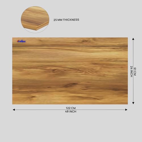 Image of Anikaa TablexPro25 Engineered Wood Rectangular Shape Table Top Board | 25 mm Thick Heavy Duty Desk Top for Study Table, Meeting /Conference Table & Office Desk | Giantwood (Size-48 x 24 Inch)