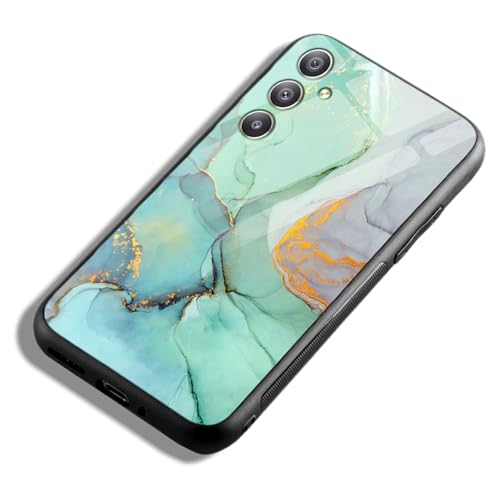 Image of COLORflow Back Cover Compatible with Samsung Galaxy A34 5G | Green Marble | Shockproof TPU Bumper Cover with Camera Protection Back Cover