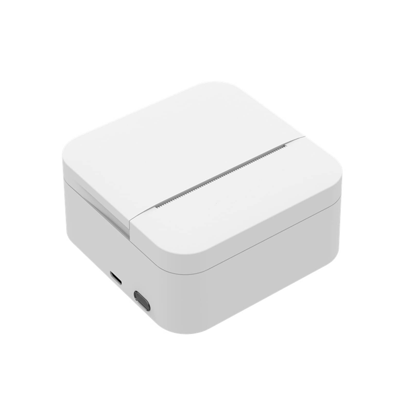 Ręczna drukarka atramentowa, 203dpi 57mm przenośna mini drukarka termiczna drukowanie naklejek bezprzewodowa Bluetooth bez atramentu kieszonkowa drukarka z listą notatek do domu(Set A)