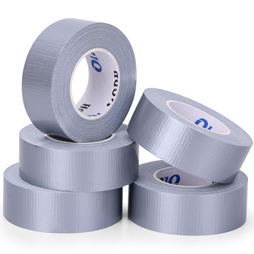 Image of 5 Pack Mini Silver Duct Tape, 1 inch X 75 Yards Travel Size Duct Tape, Pocket Size Heavy Duty Waterproof No Residue Tear by Hand, Multi-Use for Indoor & Outdoor Repairs, travel camping DIY projects