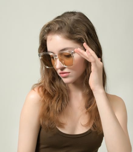 WANAKA CRYSTAL DUNE Trendy Square Sunglasses for Women Men, TR90 Frame, TAC Lens, UV400 Protection, Unisex2