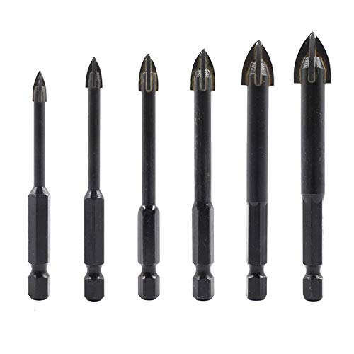 Juegos de brocas,Cabeza cruzada brocas de vástago hexagonal (6pcs)
