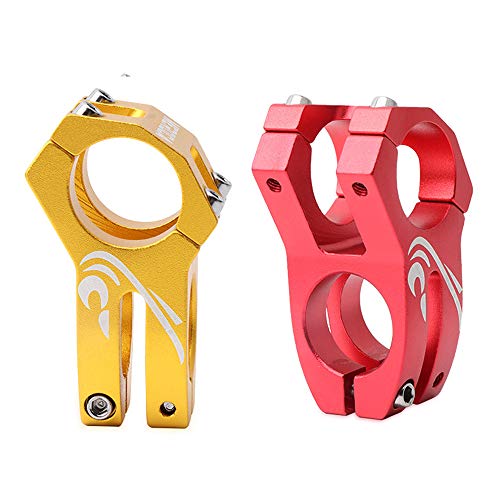 Leeofty Haste de bicicleta resistente ao desgaste MTB bicicleta guiador haste 31,8 mm ajustável alum