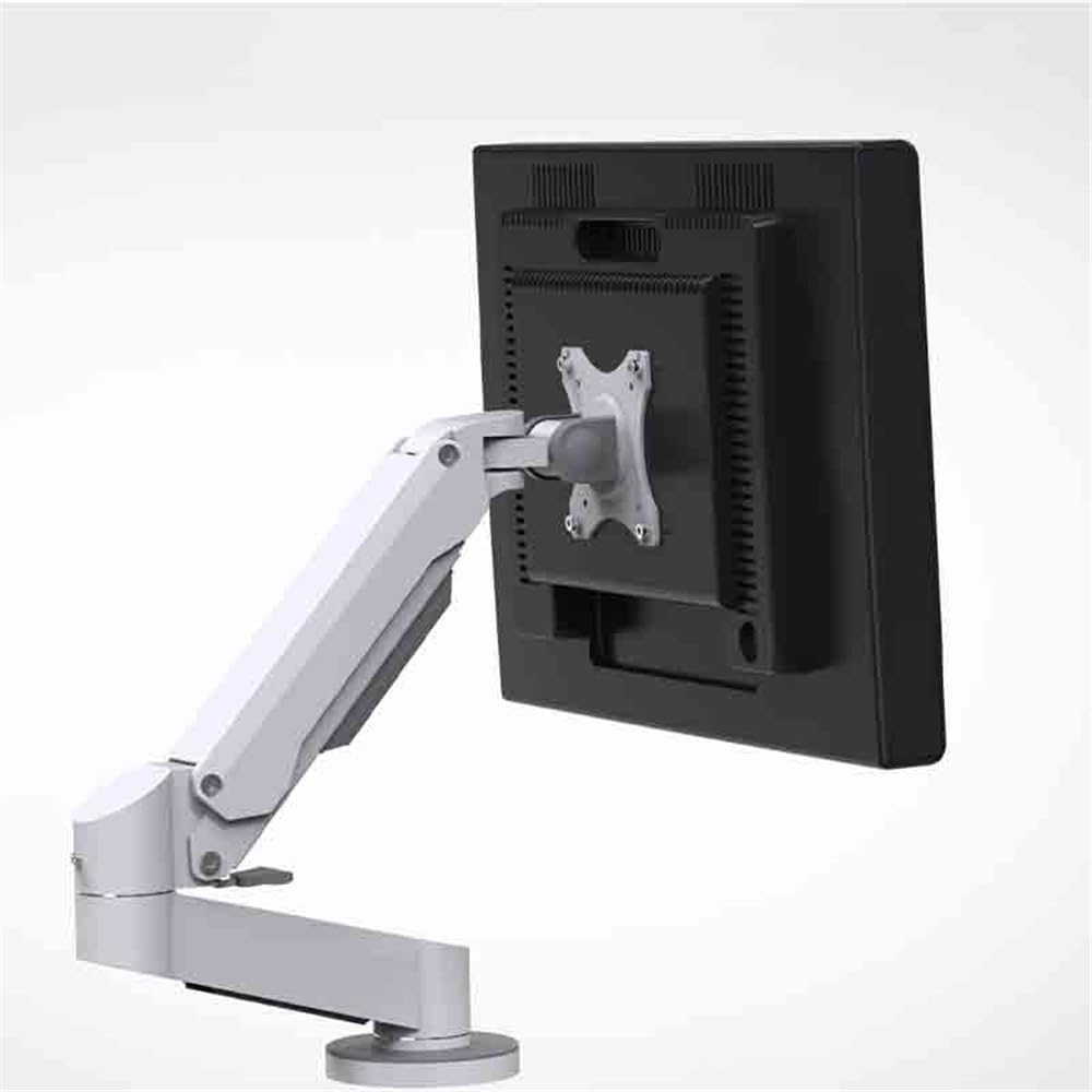Supporto per monitor Supporto for monitor da tavolo bianco girevole regolabile a 2 bracci for schermi 15-32 pollici Supporto per monitor da scrivania